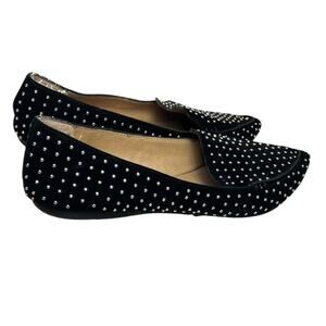 Steve Madden Black Studded Suede Pointed-Toe Flats | Size 6 (EU 36)